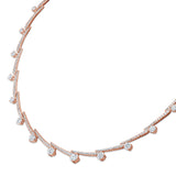 UU2649 Vela Crossover French Cut Pavé Necklace