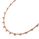 UU2649 Vela Crossover French Cut Pavé Necklace