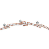UU2649 Vela Crossover French Cut Pavé Necklace