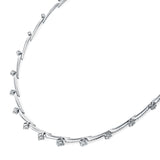UU2649 Vela Crossover French Cut Pavé Necklace