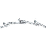 UU2649 Vela Crossover French Cut Pavé Necklace