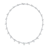 UU2649 Vela Crossover French Cut Pavé Necklace