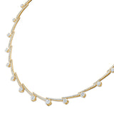 UU2649 Vela Crossover French Cut Pavé Necklace