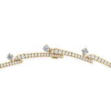 UU2649 Vela Crossover French Cut Pavé Necklace