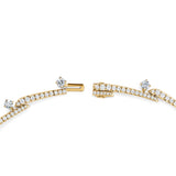 UU2649 Vela Crossover French Cut Pavé Necklace