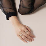 UU2782 Vela Double Row Pavé Ring