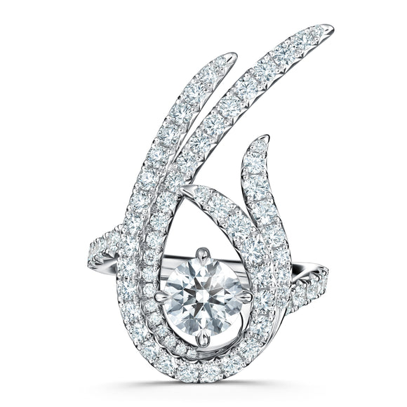 UU2784 Vela Twisted Cocktail Ring