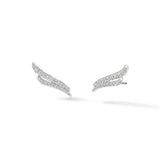 UU2803 VELA French Cut Pavé Double Row Diamond Climber Earrings