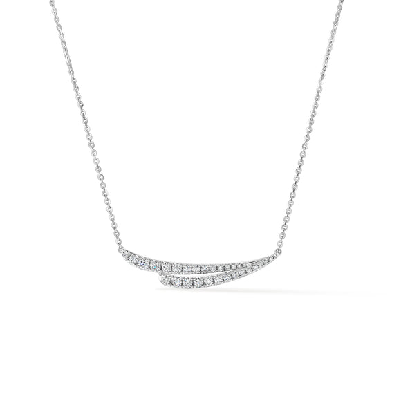 UU2806 VELA French Cut Pavé Diamond Pendant Necklace