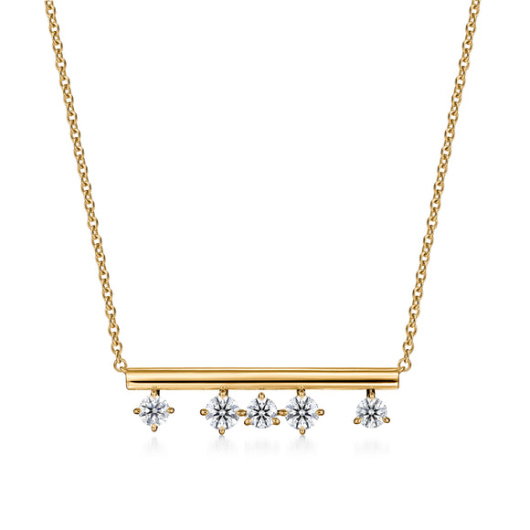 UU2838 Barre Floating Diamond Necklace