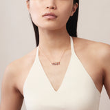 UU2839 Barre Floating Diamond Pavé Necklace