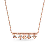 UU2839 Barre Floating Diamond Pavé Necklace