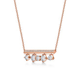 UU2839 Barre Floating Diamond Pavé Necklace