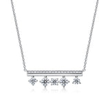 UU2839 Barre Floating Diamond Pavé Necklace