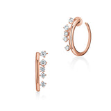 UU2852 Barre Floating Diamond Small Hoops