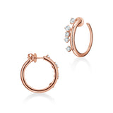 UU2852 Barre Floating Diamond Small Hoops