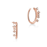 UU2852 Barre Floating Diamond Small Hoops