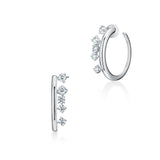UU2852 Barre Floating Diamond Small Hoops