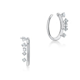 UU2852 Barre Floating Diamond Small Hoops
