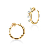UU2852 Barre Floating Diamond Small Hoops