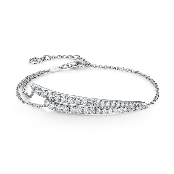 UU2856 VELA French Cut Pavé Diamond Bracelet