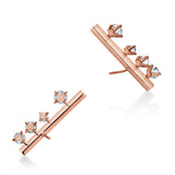 UU2879 Barre Floating Diamond Large Climber Earrings