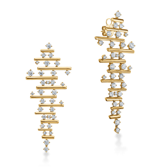 UU2881 Barre Multi-Row Drop Earrings