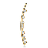 UU2899 Barre Floating Diamond Brooch