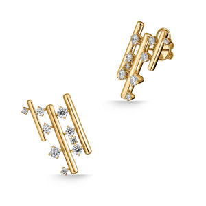 UU2900 Barre Multi-Row Climber Earrings