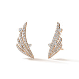 UU2921  VELA French Cut Pavé Floating Diamond Earrings
