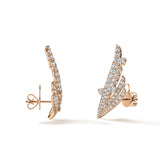 UU2921  VELA French Cut Pavé Floating Diamond Earrings