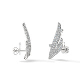 UU2921  VELA French Cut Pavé Floating Diamond Earrings