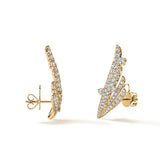 UU2921  VELA French Cut Pavé Floating Diamond Earrings