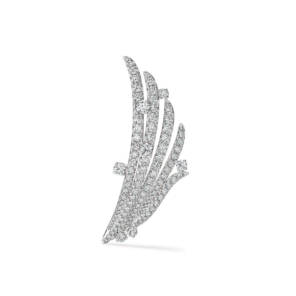 UU2922 VELA French Cut Pavé Diamond Brooch