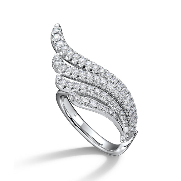 UU2927 VELA French Cut Pavé Cocktail Ring