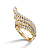 UU2927 VELA French Cut Pavé Cocktail Ring