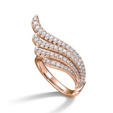 UU2927 VELA French Cut Pavé Cocktail Ring