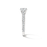 UU2963  VELA Cathedral Solitaire Ring with Diamond Band