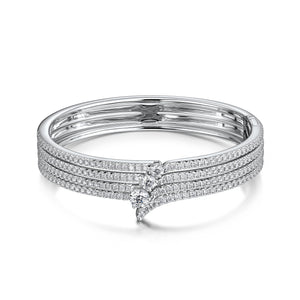 UU2966 VELA French Cut Pavé Diamond Bangle