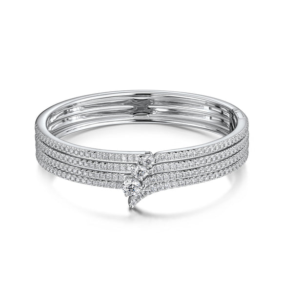 UU2966 VELA French Cut Pavé Diamond Bangle