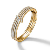 UU2966 VELA French Cut Pavé Diamond Bangle