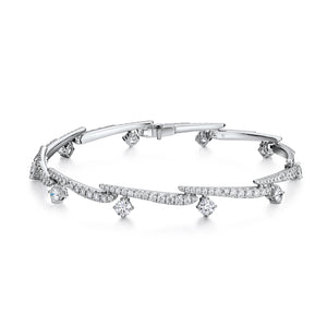 UU2977 VELA Crossover Pavé Diamond Bracelet