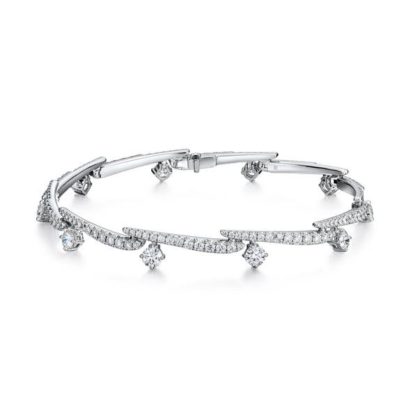 UU2977 VELA Crossover Pavé Diamond Bracelet