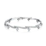 UU2977 VELA Crossover Pavé Diamond Bracelet