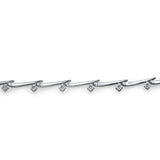UU2977 VELA Crossover Pavé Diamond Bracelet