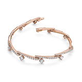 UU2977 VELA Crossover Pavé Diamond Bracelet