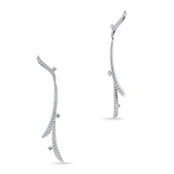 UU2978 VELA French Cut Pavé Diamond Drop Earrings