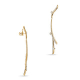 UU2978 VELA French Cut Pavé Diamond Drop Earrings