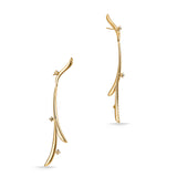 UU2978 VELA French Cut Pavé Diamond Drop Earrings