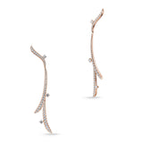 UU2978 VELA French Cut Pavé Diamond Drop Earrings